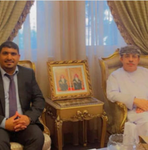 لقاء مرشد الحكماني مع سفير سلطنة عمان لدى مصر